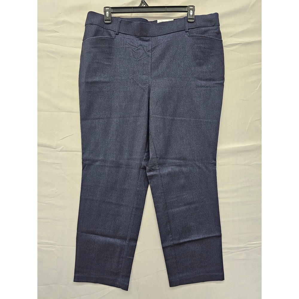 Rafaella Womens Plus 20W Stretch‎ Pants Rinse Blue Pull On Pockets LRBFF007 NEW